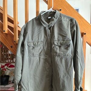 OLD navy Olive Green Button-Up Shirt XXL